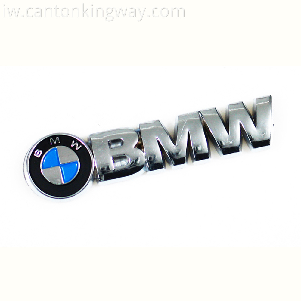 Car Logo And Bmw Letter Chrome Emblem